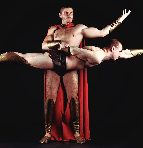 Hand to hand and aerial duo 9 min